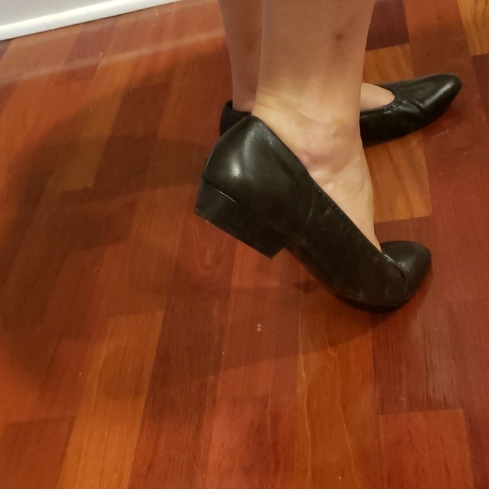 Selby Cloud Black Leather Flats Balletcore 8AA NIB Deadstock - Picture 14 of 16